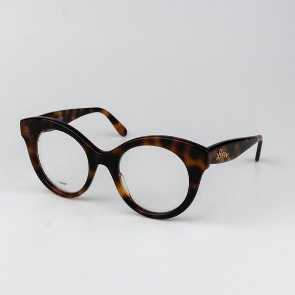 Loewe CURVY Women Eyeglasses Havana Round LW50074I 052 NEW AUTHENTIC